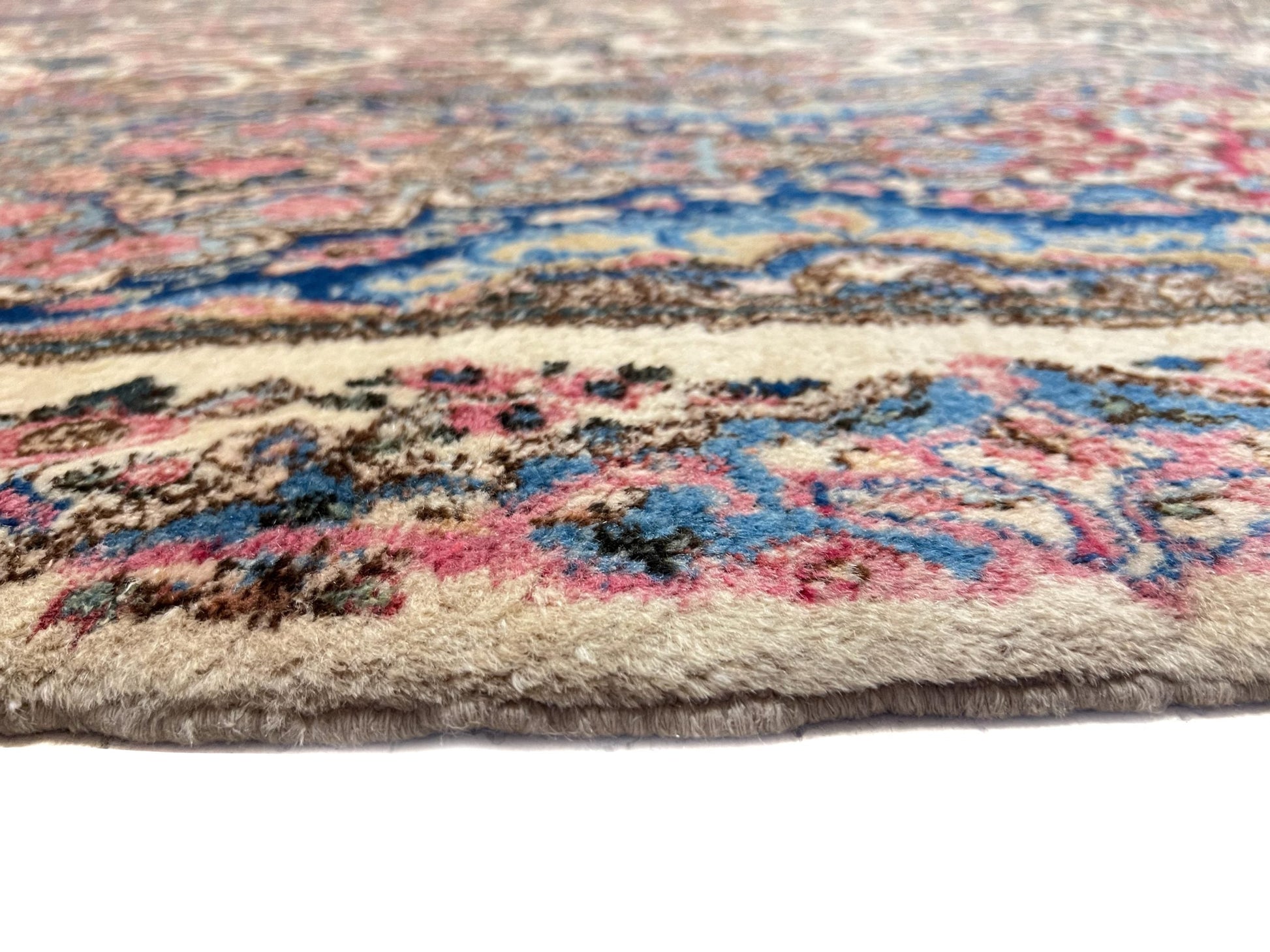 Vintage Persian Kerman (12'09"x21'05") ivory/pastel - Nuvé
