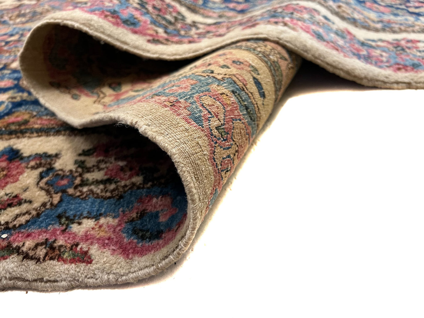 Vintage Persian Kerman (12'09"x21'05") ivory/pastel - Nuvé