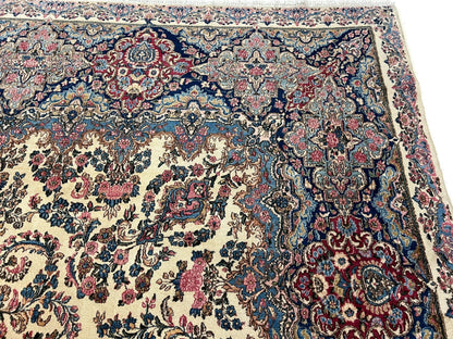 Vintage Persian Kerman (12'09"x21'05") ivory/pastel - Nuvé