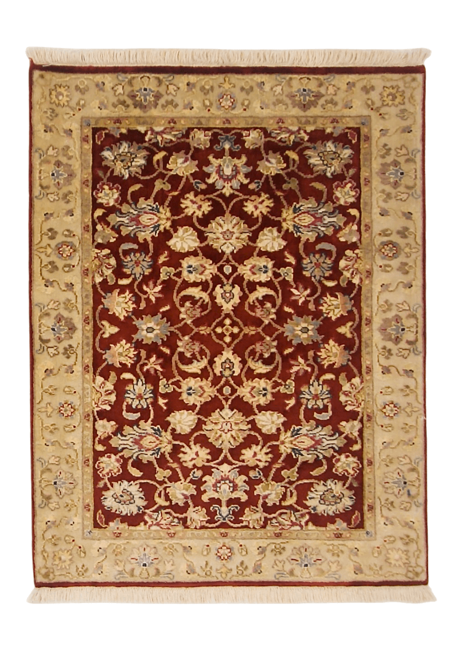 Wool w. silk Kumkapi red/ltgld 2x3 - Nuvé