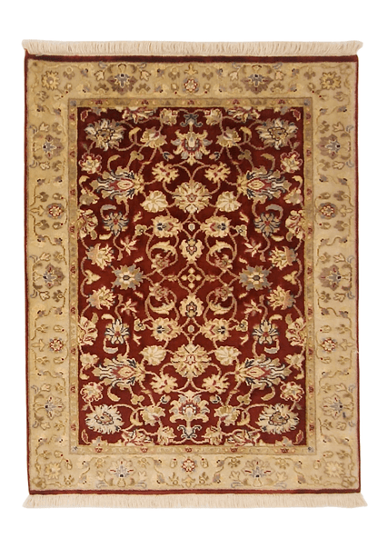 Wool w. silk Kumkapi red/ltgld 2x3 - Nuvé