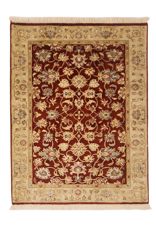Wool w. silk Kumkapi red/ltgld 2x3 - Nuvé