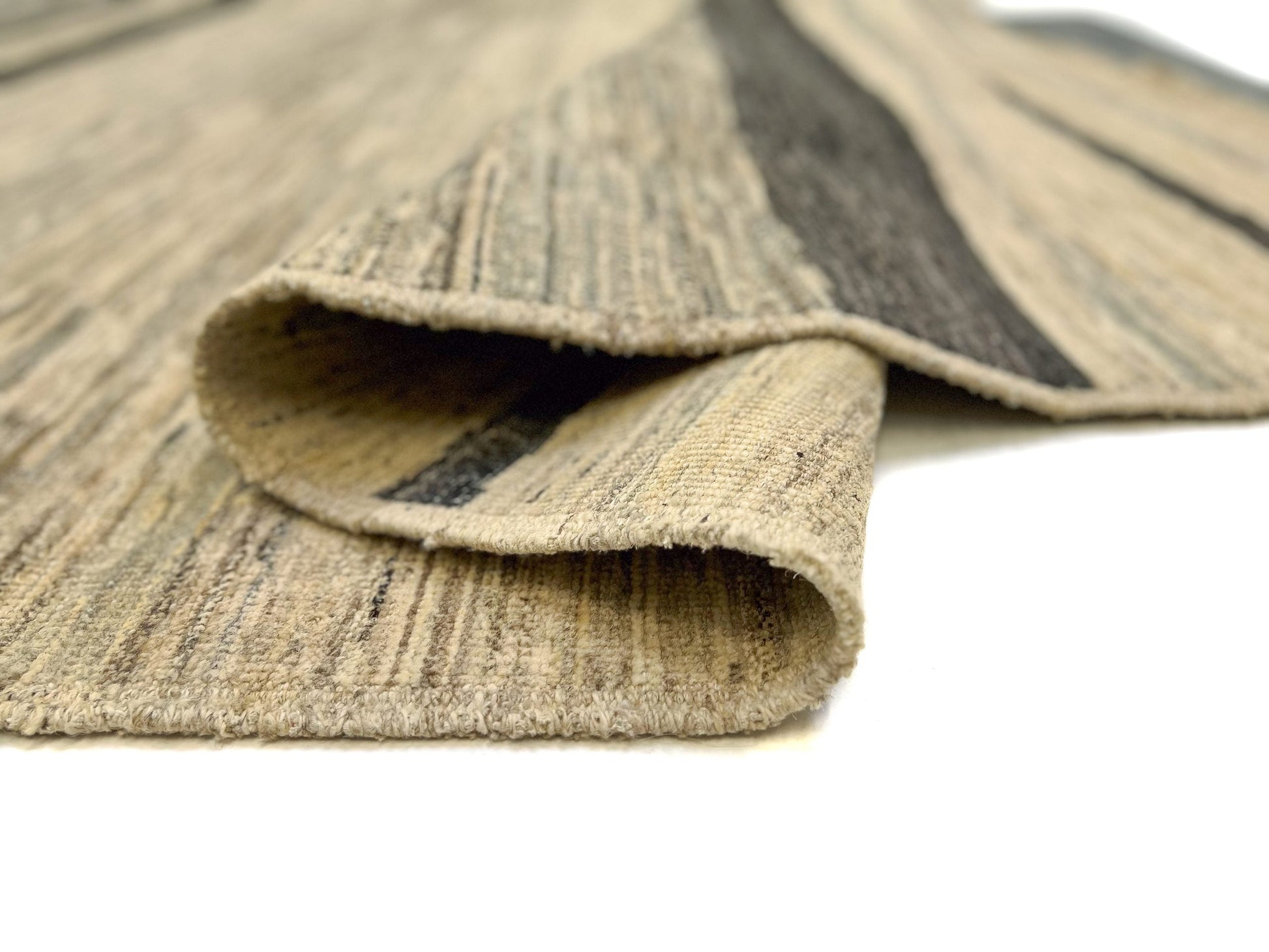 Modern Striped Gabbeh (8'02"x9'11") undyed/natural - Nuvé