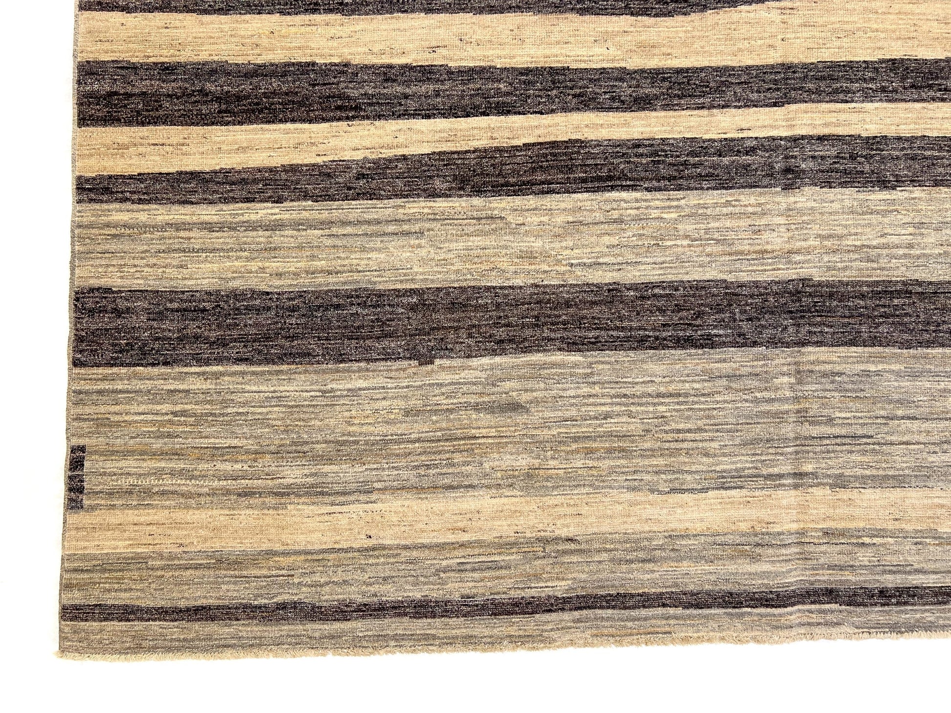 Modern Striped Gabbeh (8'02"x9'11") undyed/natural - Nuvé