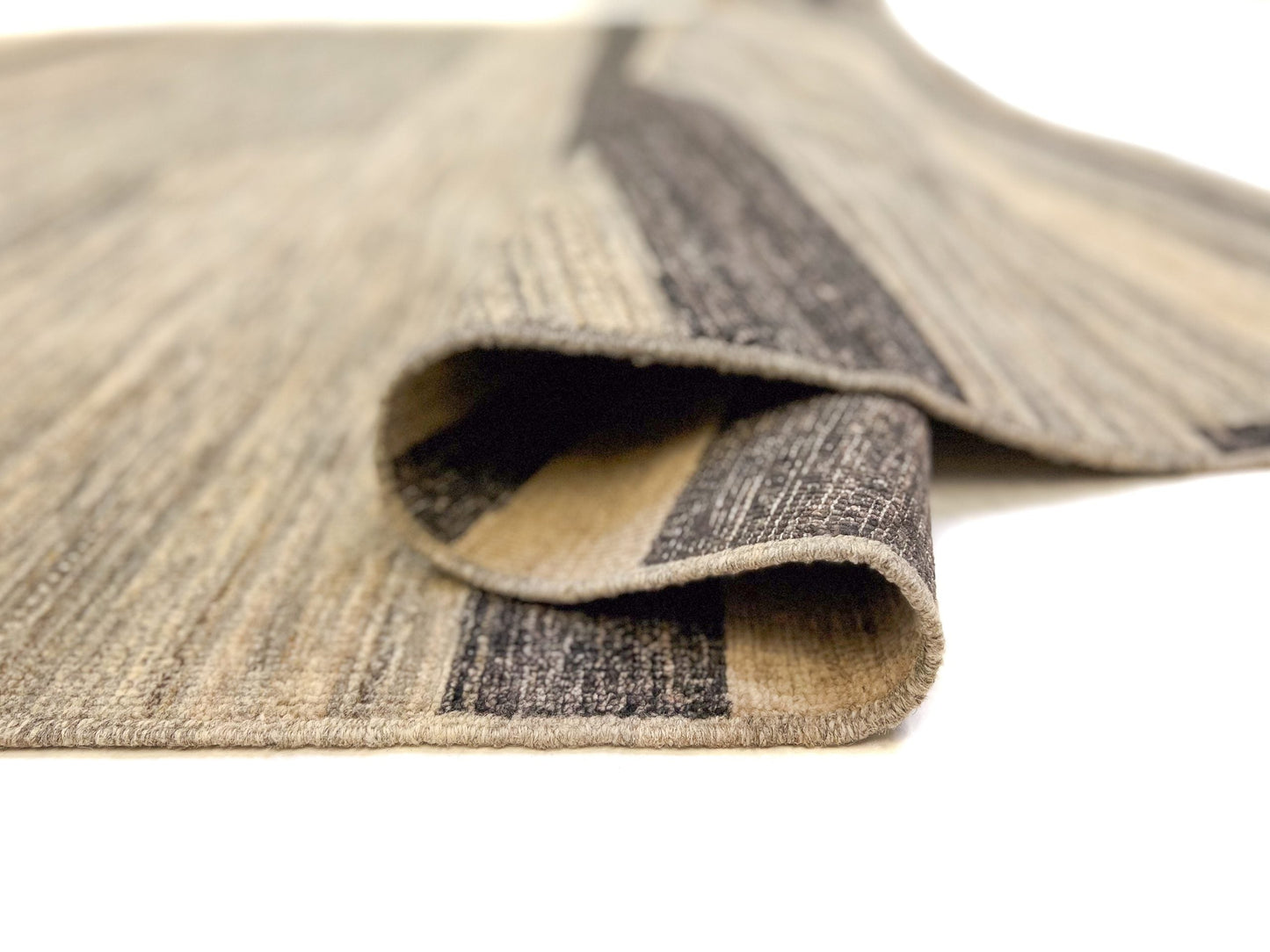 Modern Striped Gabbeh (8'02"x9'11") undyed/natural - Nuvé