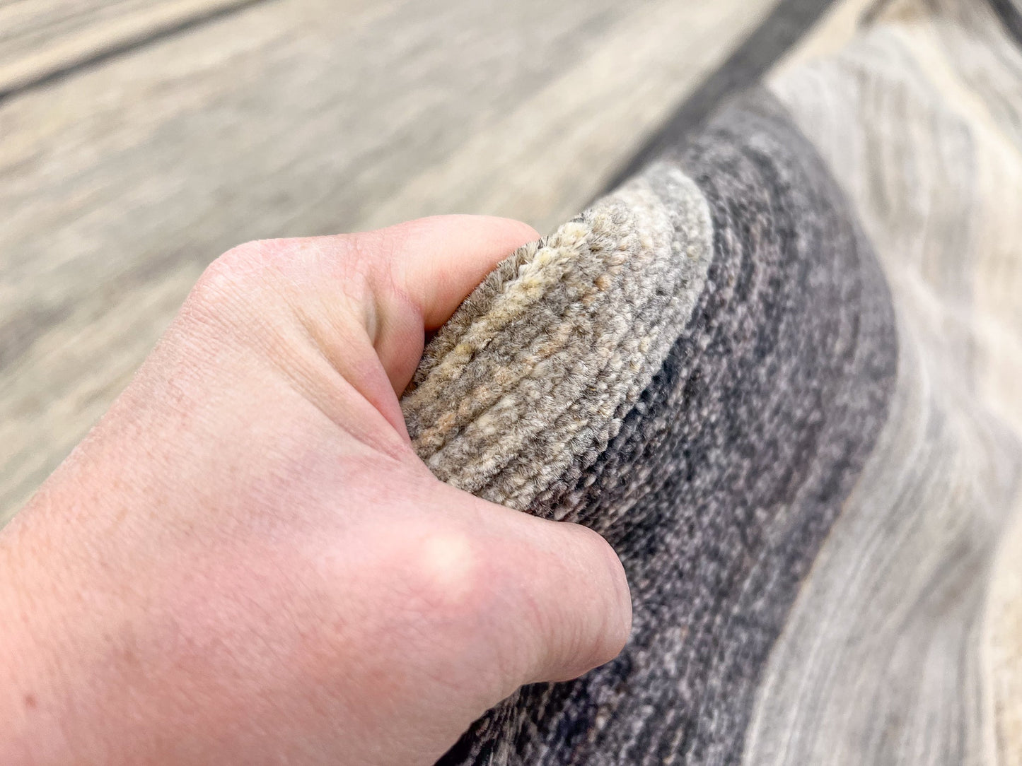Modern Striped Gabbeh (8'02"x9'11") undyed/natural - Nuvé