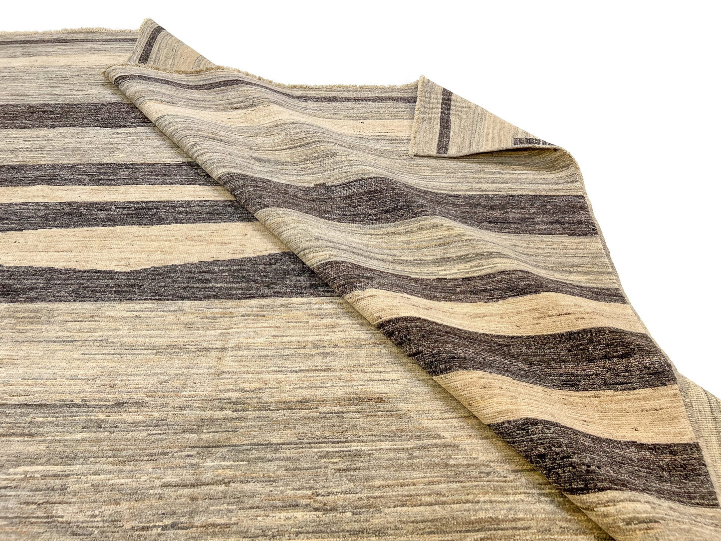 Modern Striped Gabbeh (8'02"x9'11") undyed/natural - Nuvé