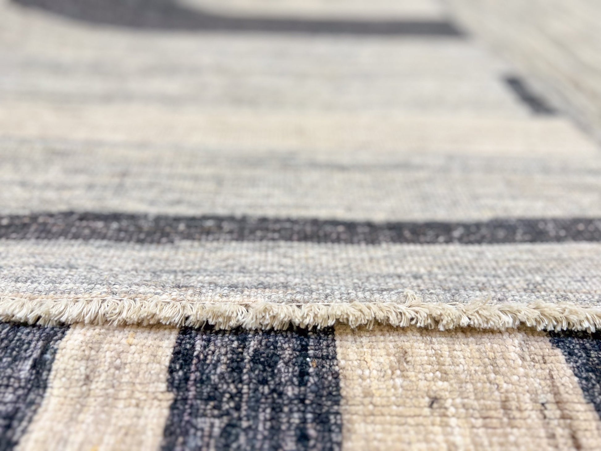 Modern Striped Gabbeh (8'02"x9'11") undyed/natural - Nuvé