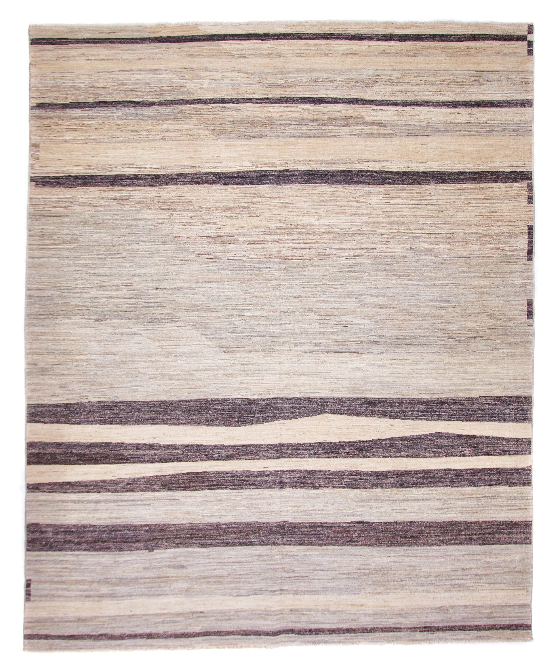 Modern Striped Gabbeh (8'02"x9'11") undyed/natural - Nuvé