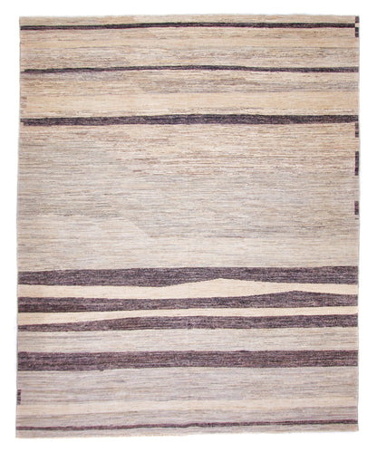 Modern Striped Gabbeh (8'02"x9'11") undyed/natural - Nuvé