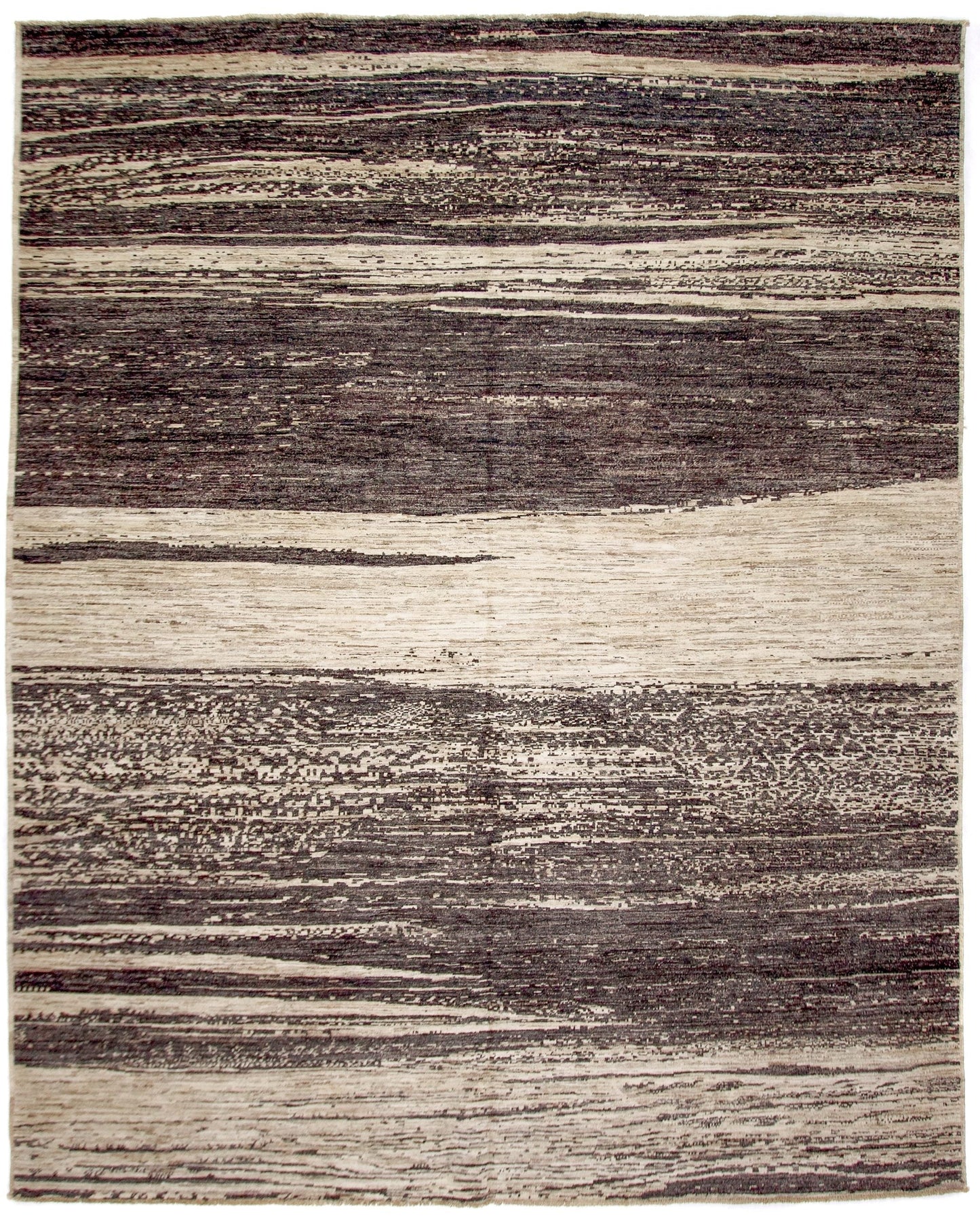 Modern Afghan Gabbeh (8'00"x9'10") dark natural/undyed - Nuvé