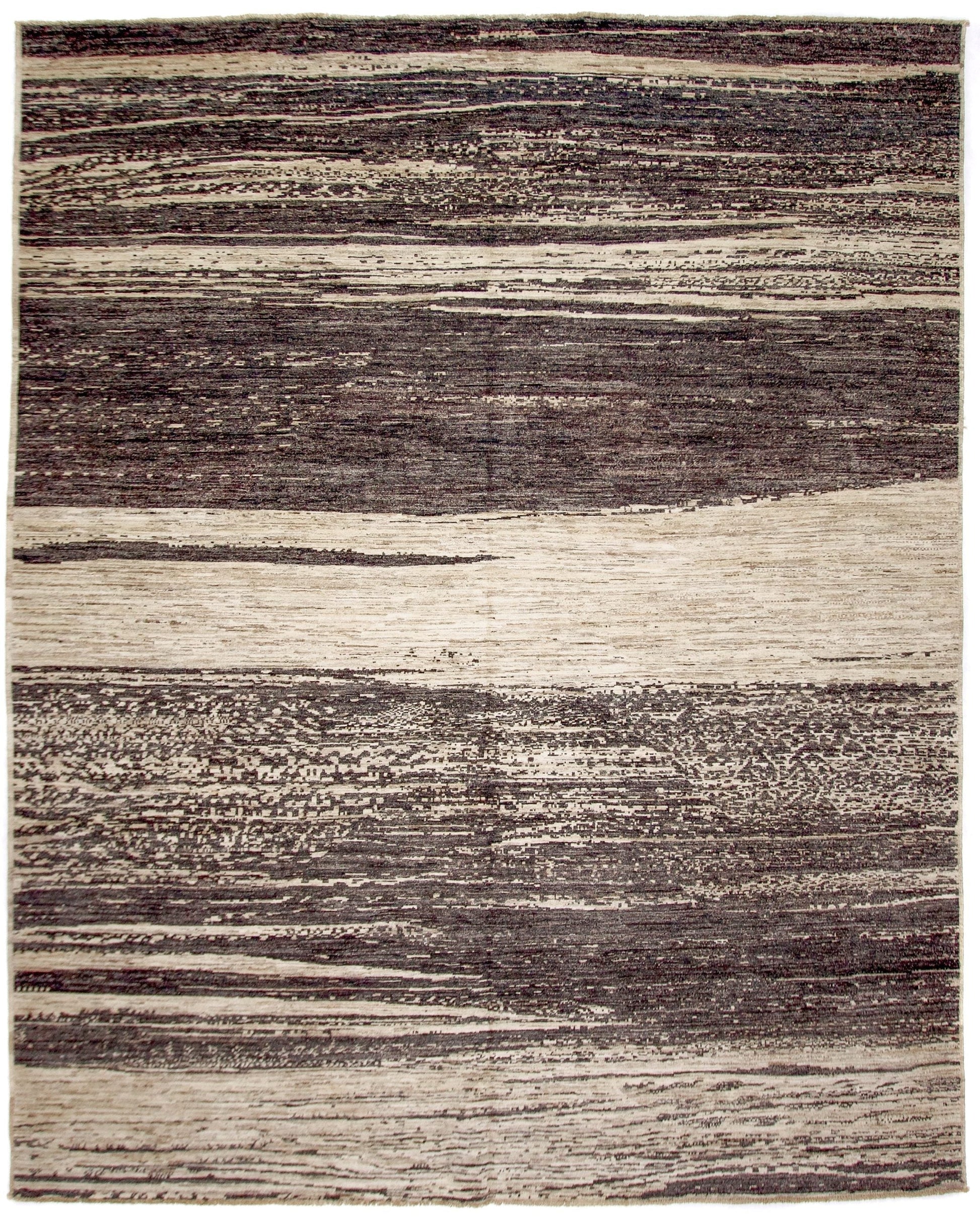 Modern Afghan Gabbeh (8'00"x9'10") dark natural/undyed - Nuvé