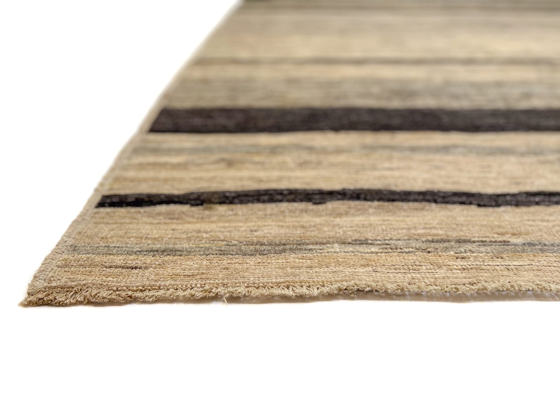 Modern Striped Gabbeh (8'02"x9'11") undyed/natural - Nuvé