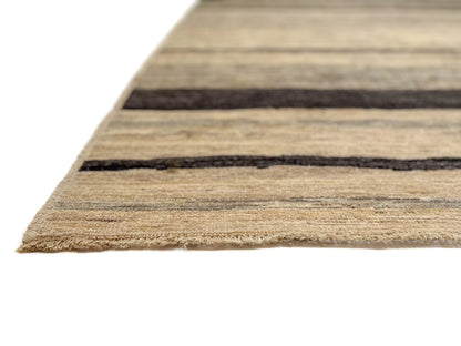 Modern Striped Gabbeh (8'02"x9'11") undyed/natural - Nuvé