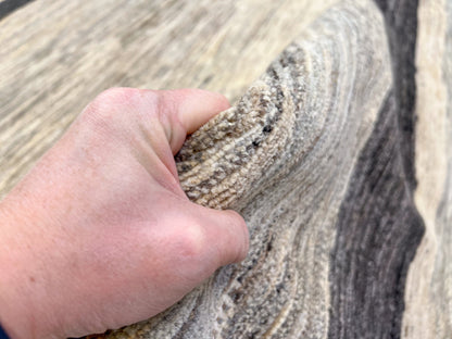 Modern Striped Gabbeh (8'02"x9'11") undyed/natural - Nuvé