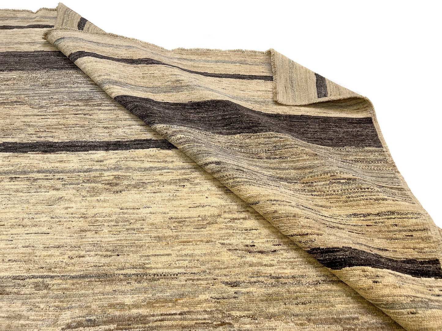Modern Striped Gabbeh (8'02"x9'11") undyed/natural - Nuvé
