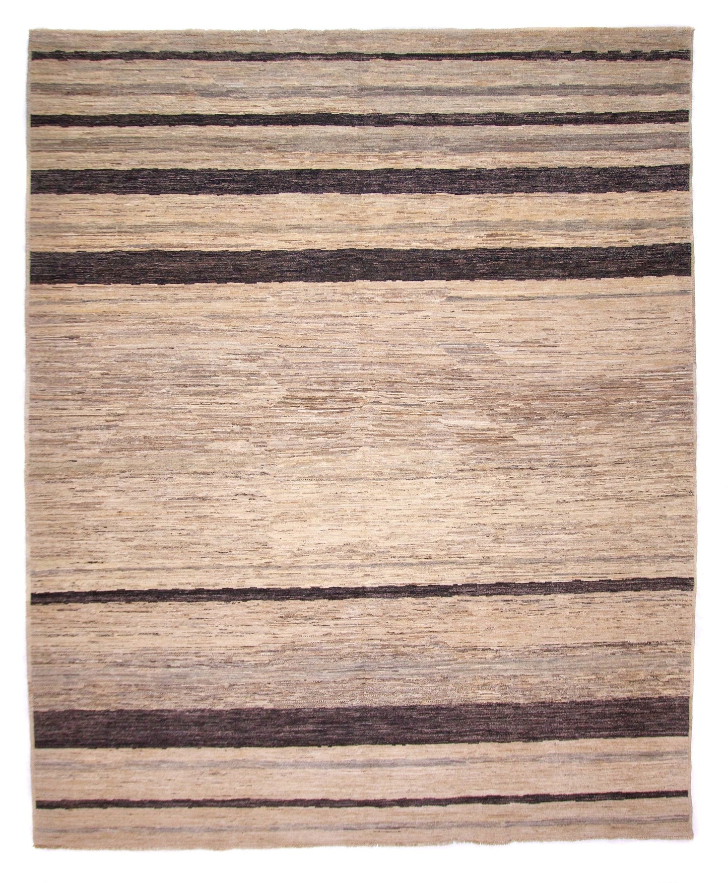 Modern Striped Gabbeh (8'02"x9'11") undyed/natural - Nuvé