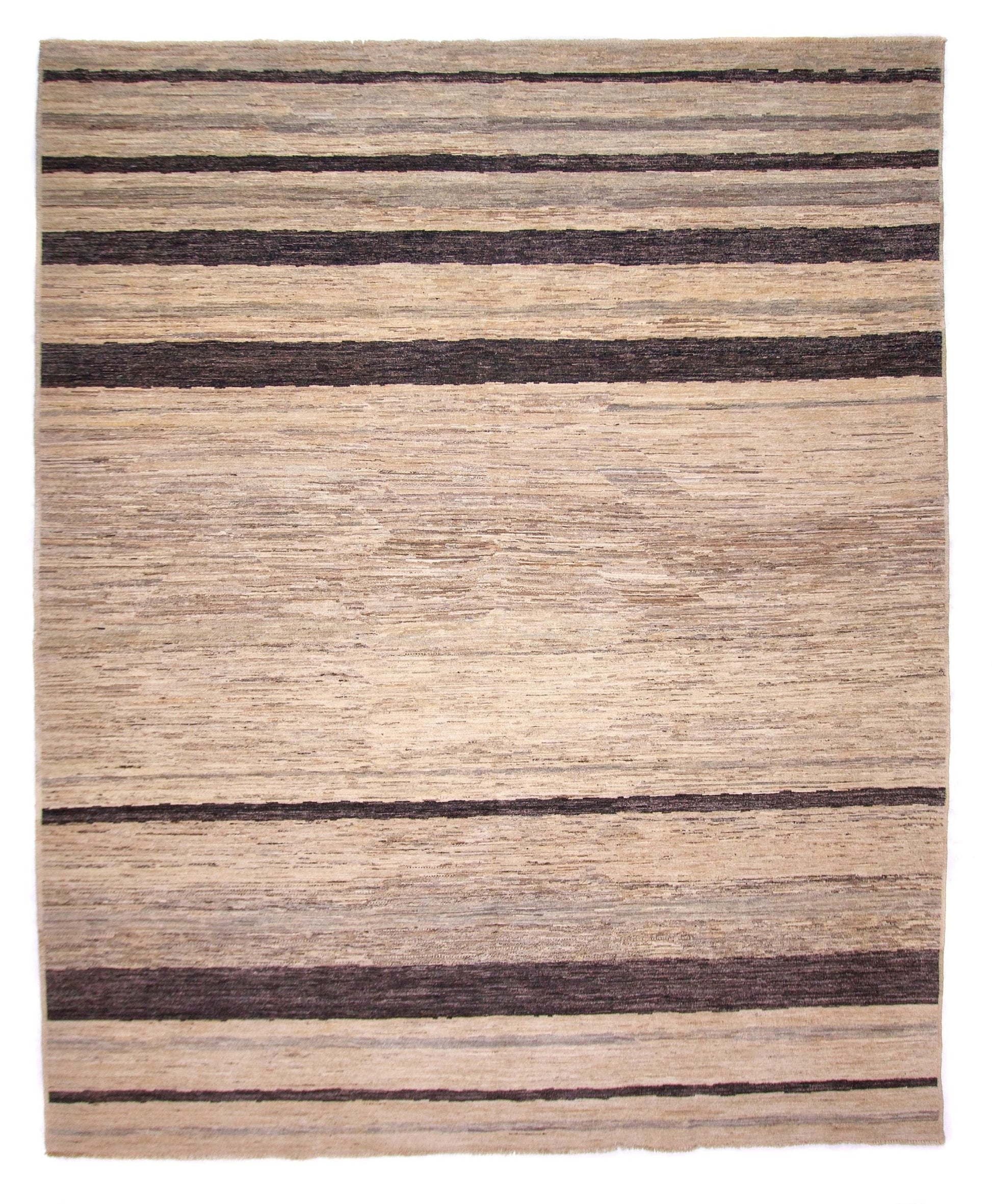Modern Striped Gabbeh (8'02"x9'11") undyed/natural - Nuvé