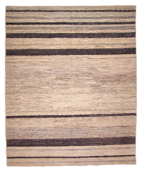 Modern Striped Gabbeh (8'02"x9'11") undyed/natural - Nuvé