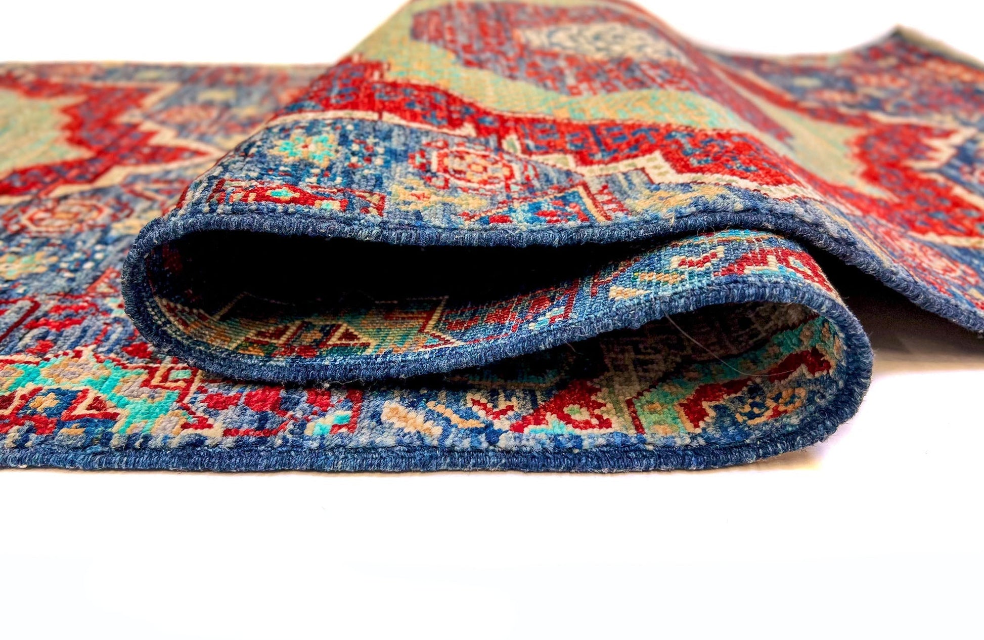 Afghan-made Mamluk 12-foot runner rug by Kirishian Rugs, featuring intricate traditional patterns and rich earthy tones.