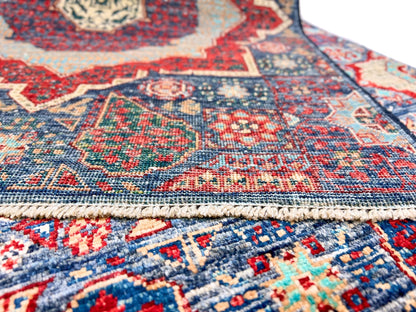 Afghan-made Mamluk 12-foot runner rug by Kirishian Rugs with intricate traditional patterns and rich colors.