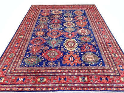 Afghan Aryana (8'10"x11'08") blue/red