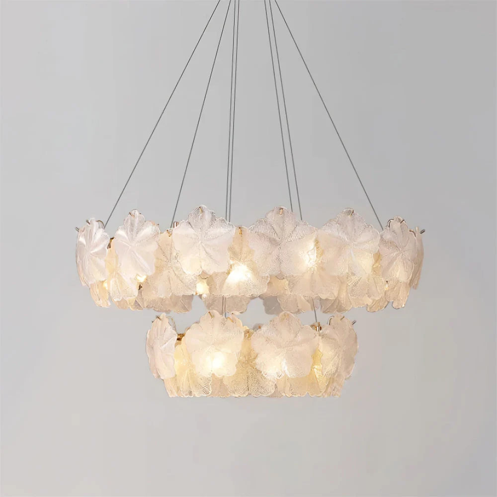 Valery Glass Petal Leaf Chandelier