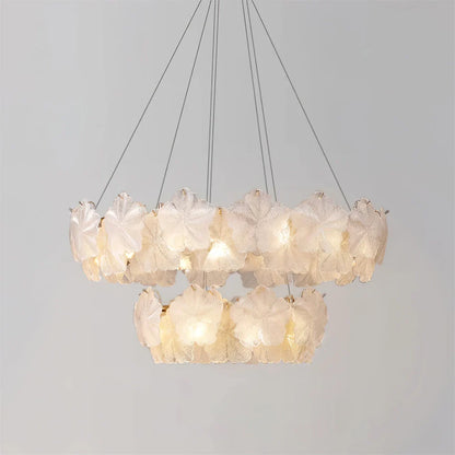 Valery Glass Petal Leaf Chandelier