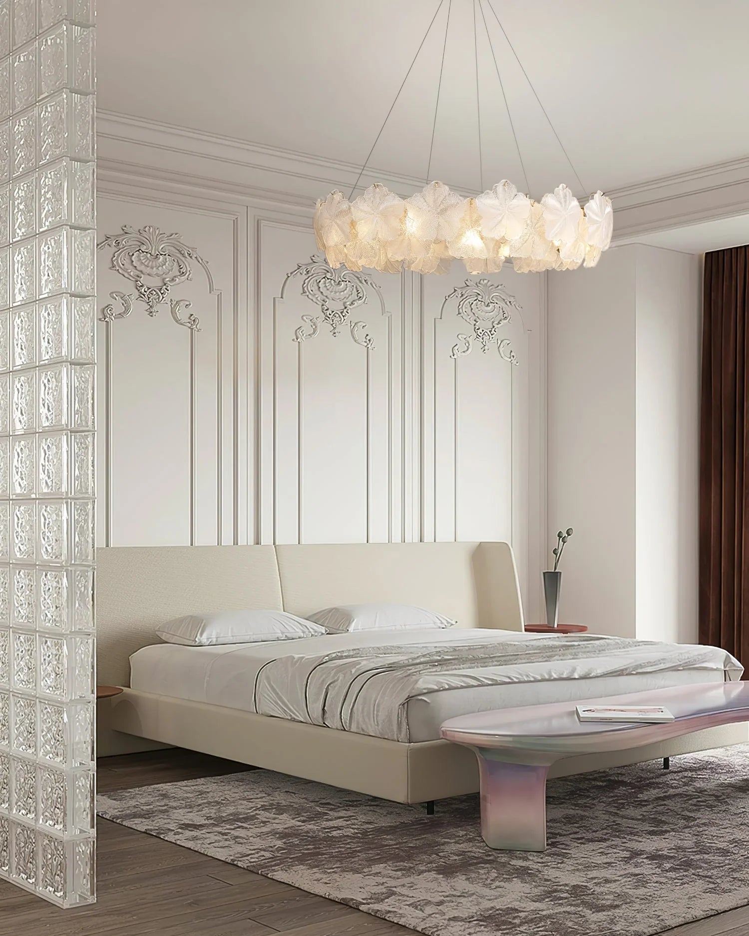 Valery Glass Petal Leaf Chandelier - Nuvé