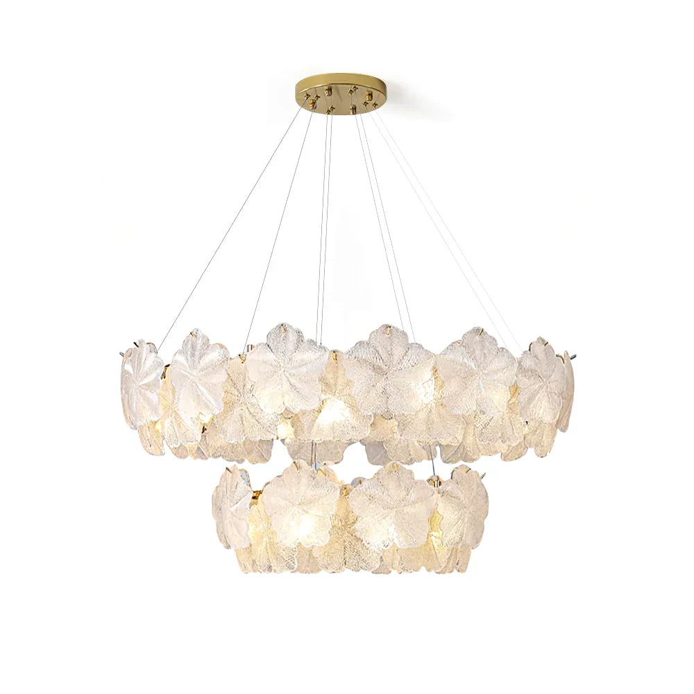 Valery Glass Petal Leaf Chandelier - Nuvé