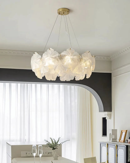 Valery Glass Petal Leaf Chandelier