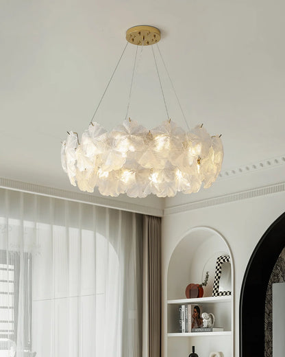 Valery Glass Petal Leaf Chandelier - Nuvé