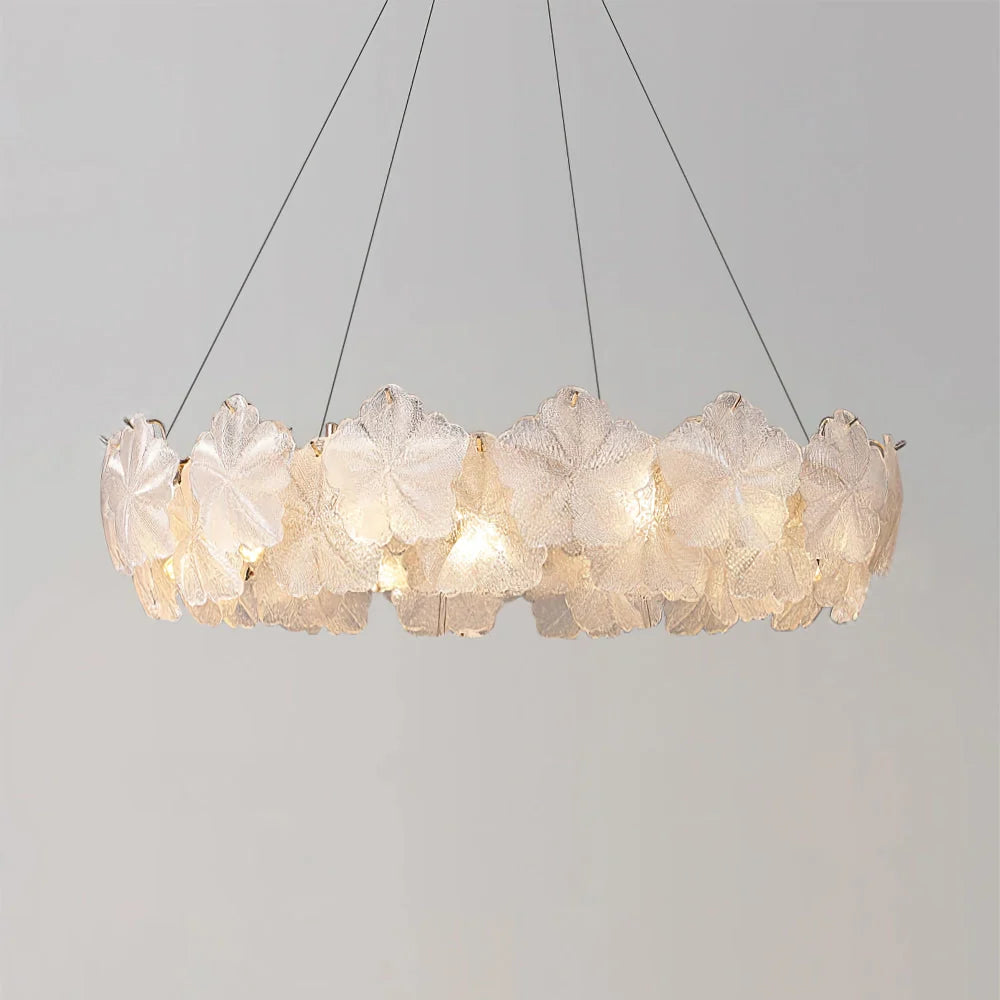 Valery Glass Petal Leaf Chandelier