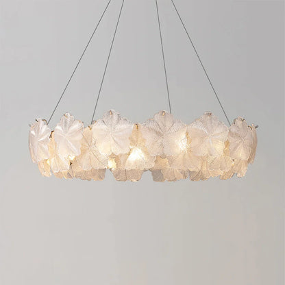 Valery Glass Petal Leaf Chandelier