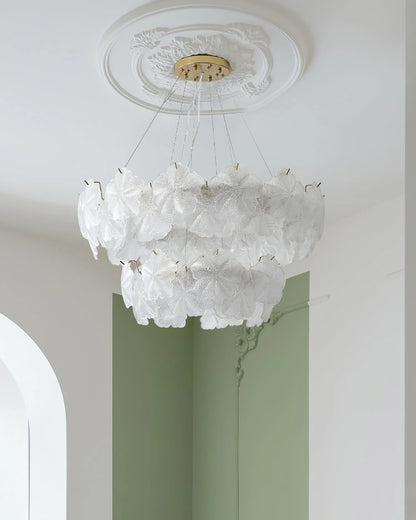 Valery Glass Petal Leaf Chandelier