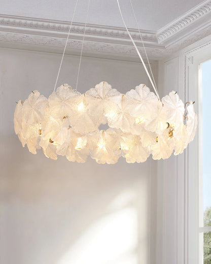 Valery Glass Petal Leaf Chandelier - Nuvé