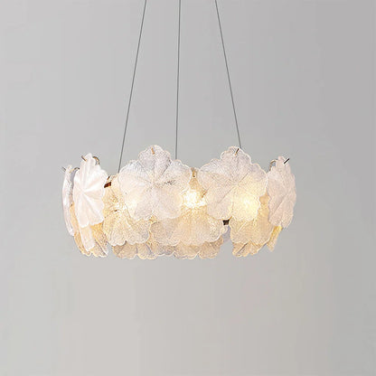 Valery Glass Petal Leaf Chandelier