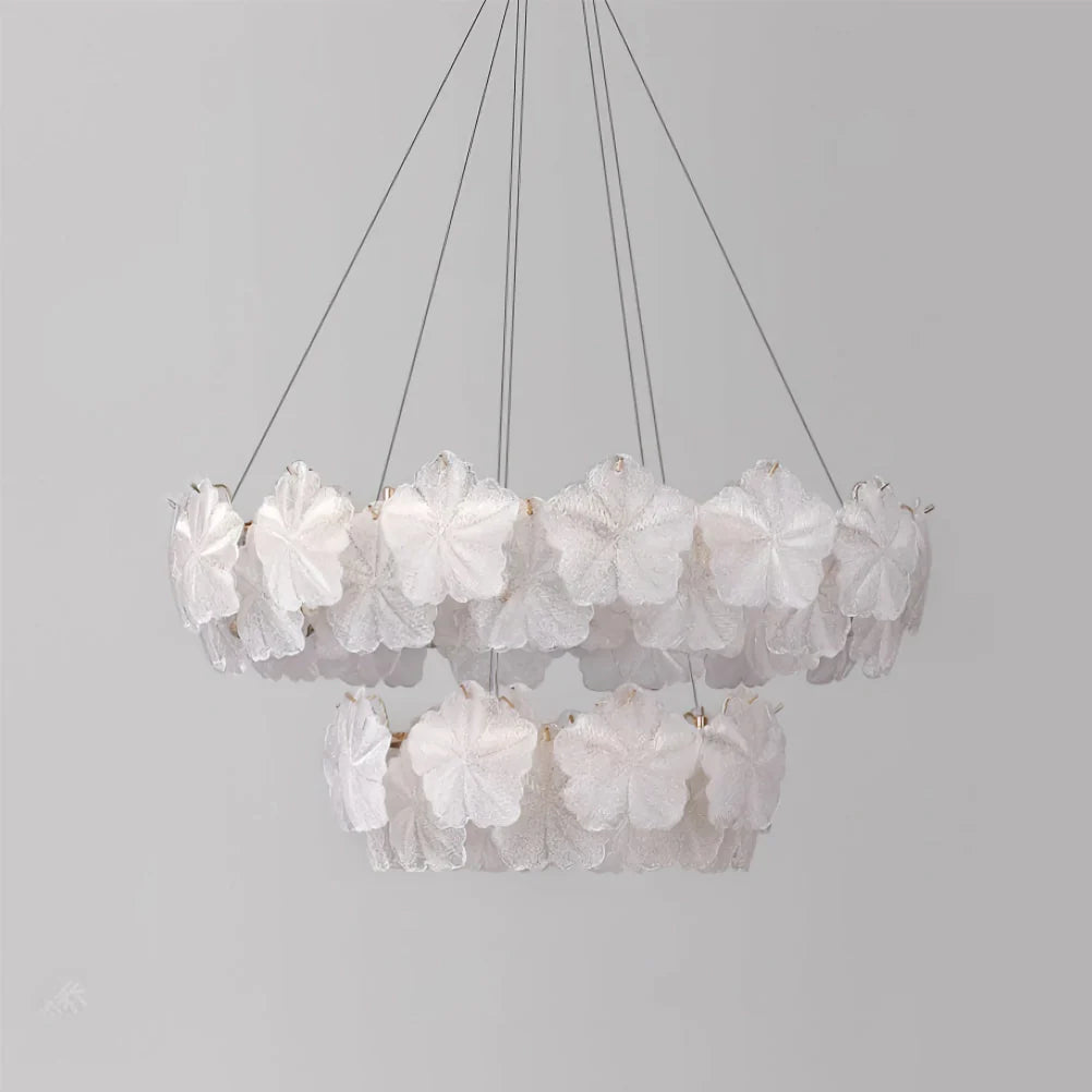 Valery Glass Petal Leaf Chandelier - Nuvé