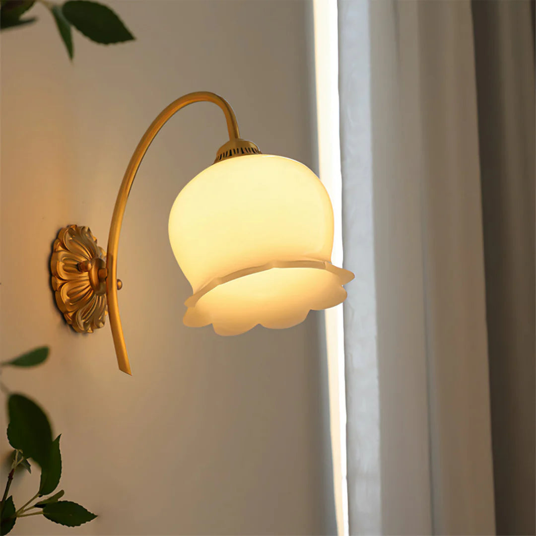Valley Flower Brass Wall Lamp