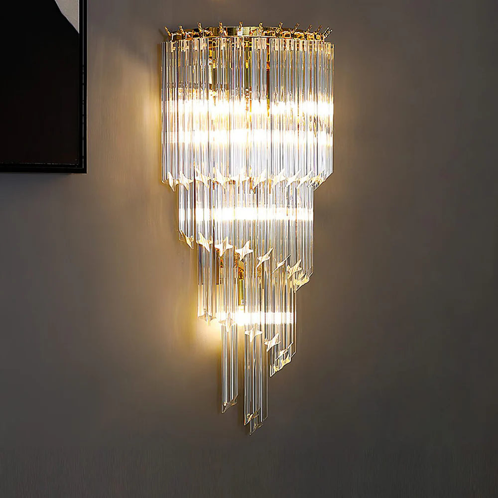 Tapered Alana Crystal Wall Lamp - Nuvé