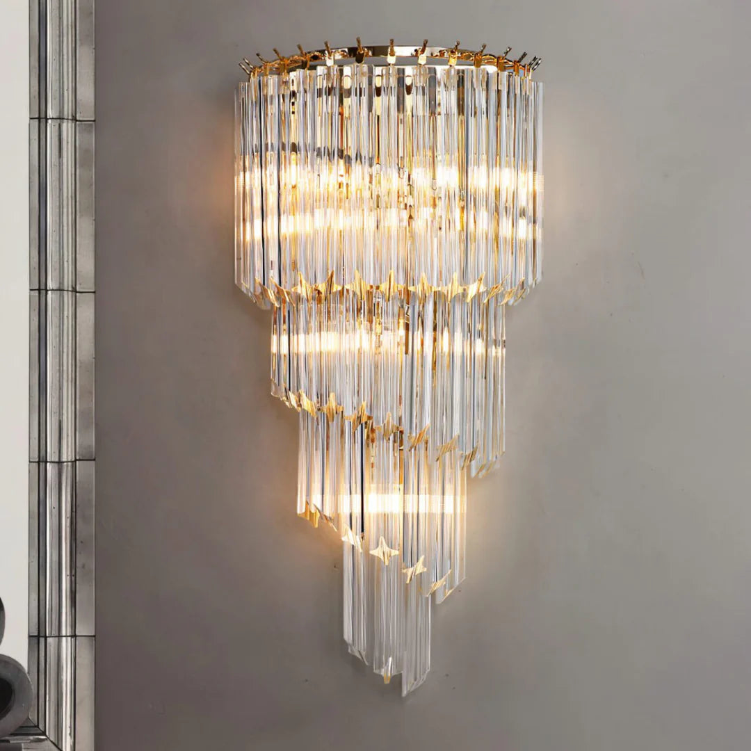 Tapered Alana Crystal Wall Lamp - Nuvé
