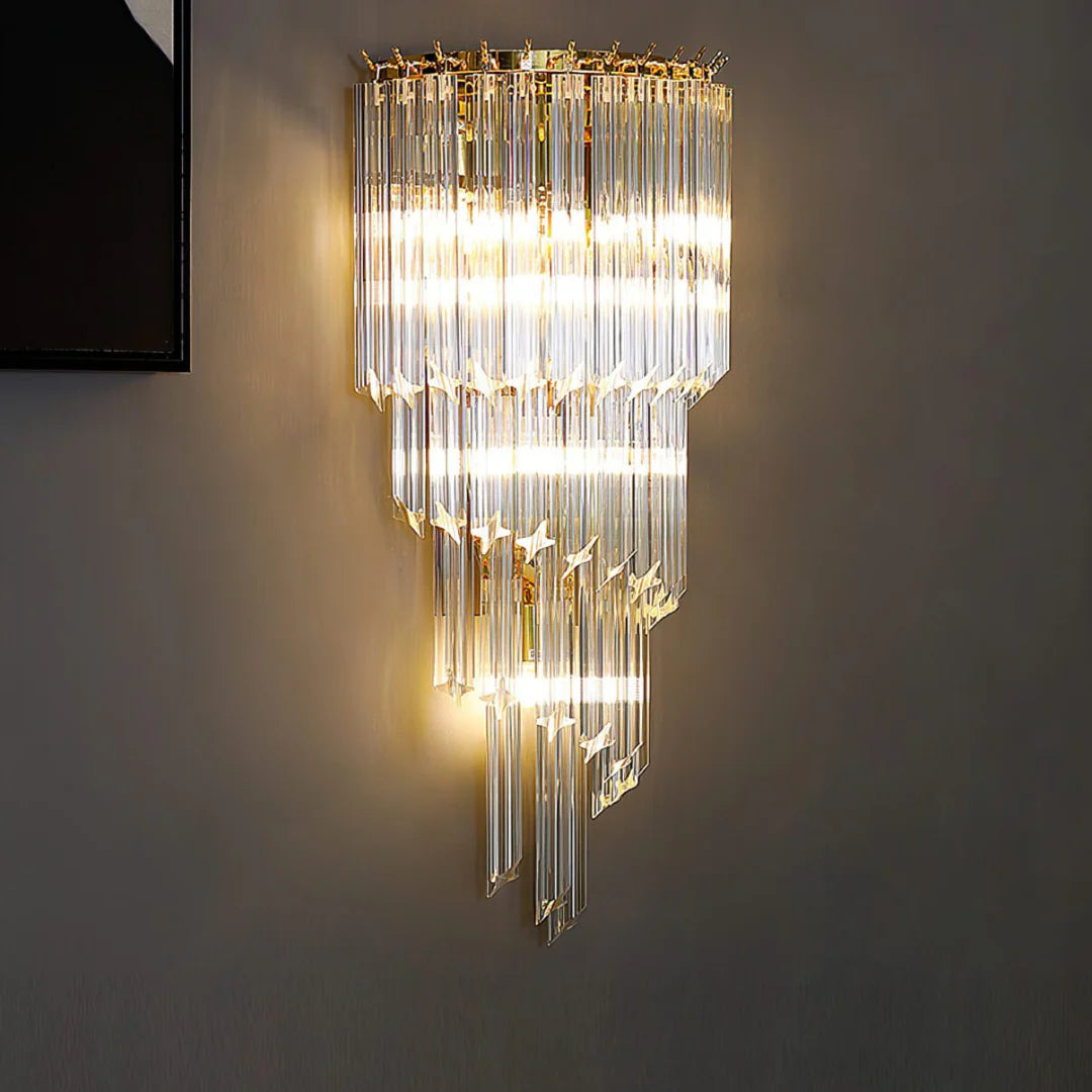 Tapered Alana Crystal Wall Lamp - Nuvé