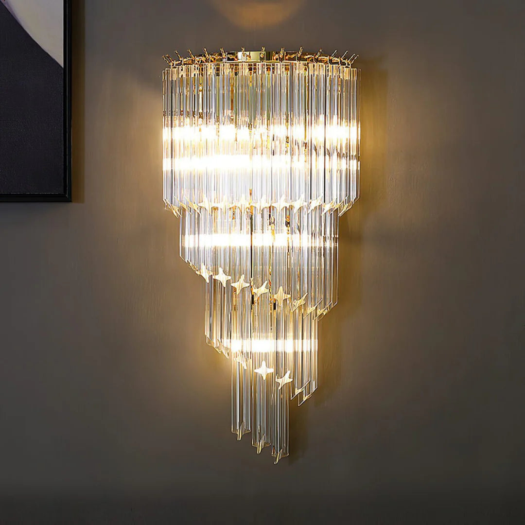 Tapered Alana Crystal Wall Lamp - Nuvé