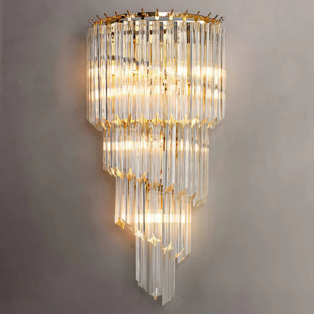 Tapered Alana Crystal Wall Lamp - Nuvé