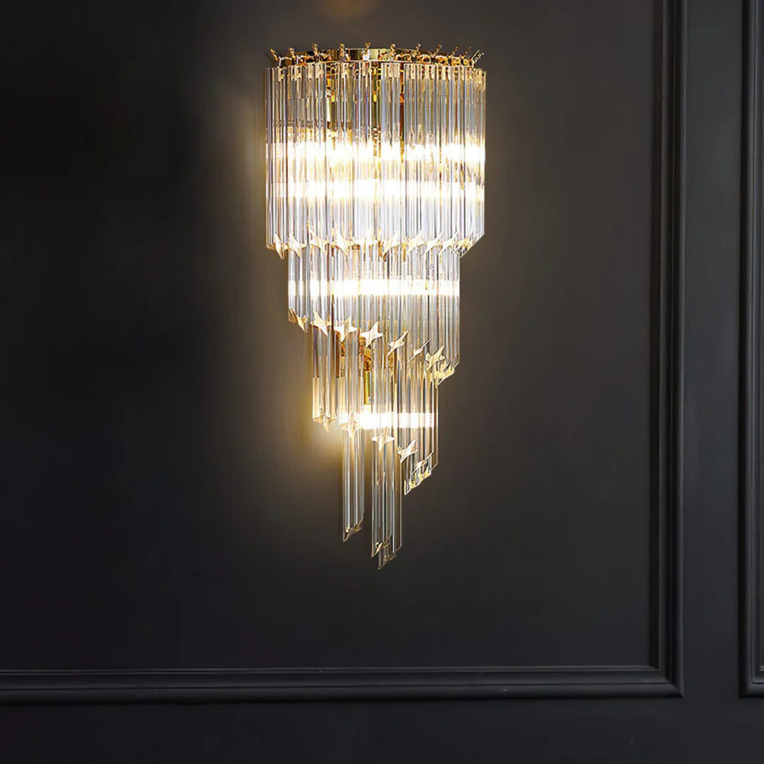 Tapered Alana Crystal Wall Lamp - Nuvé