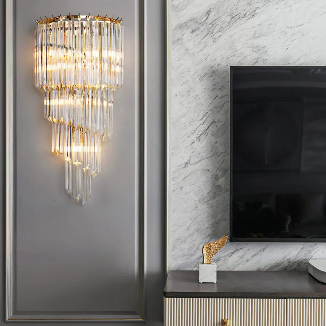 Tapered Alana Crystal Wall Lamp - Nuvé