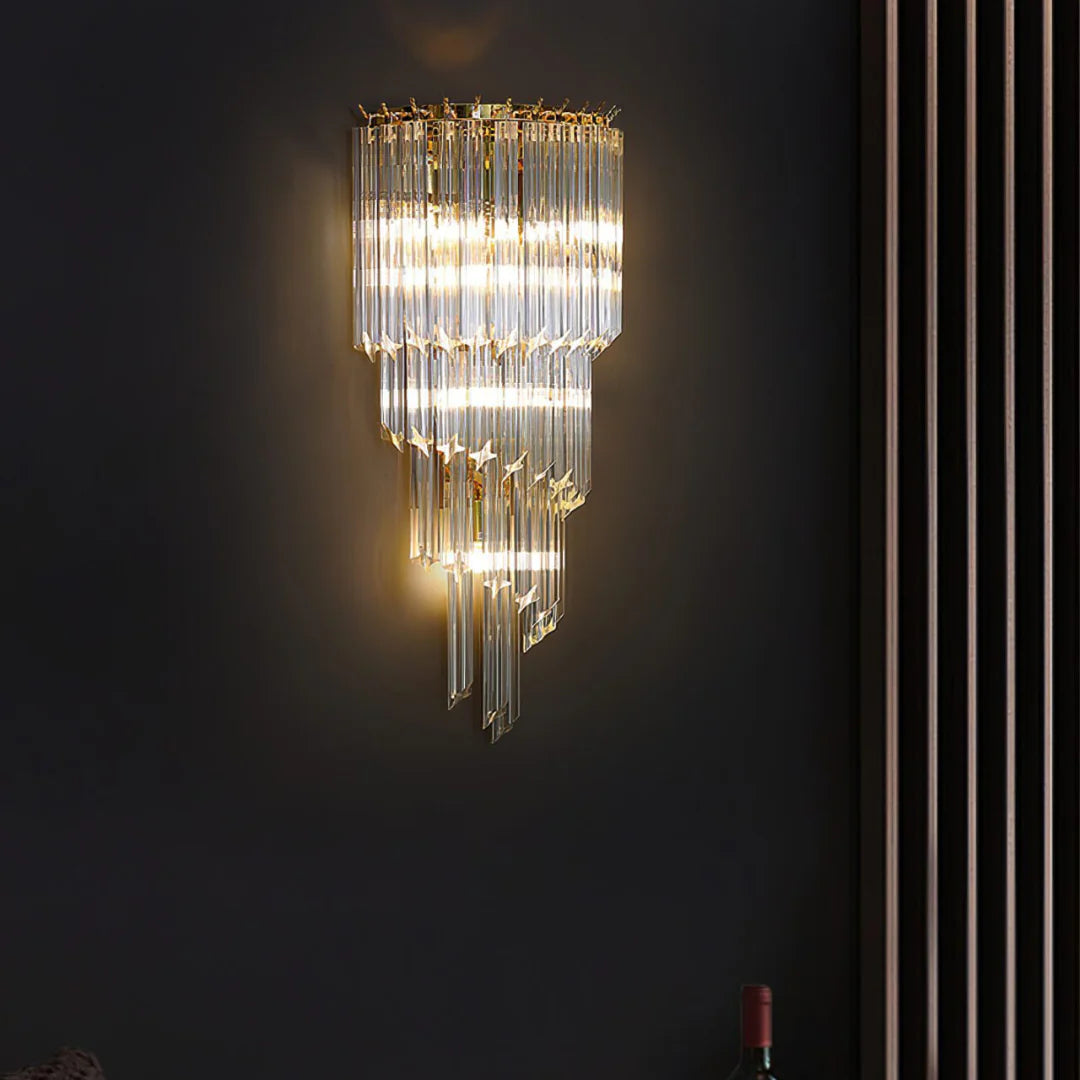 Tapered Alana Crystal Wall Lamp - Nuvé
