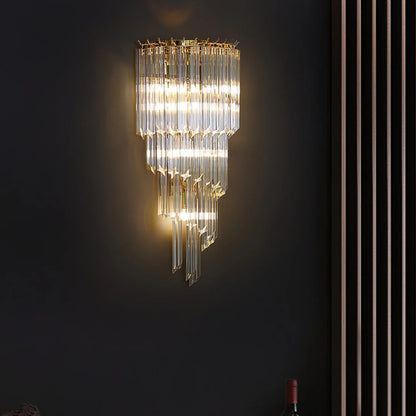 Tapered Alana Crystal Wall Lamp - Nuvé