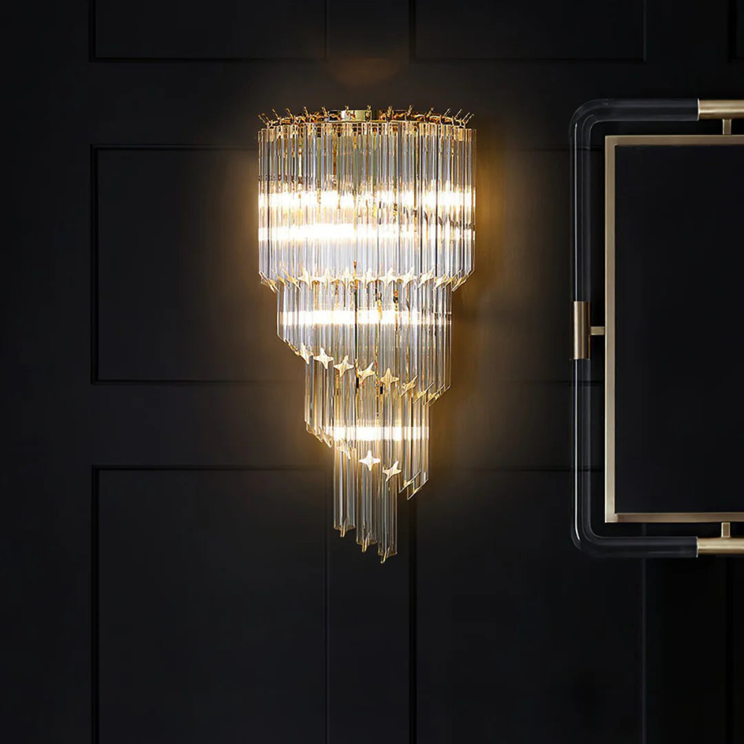 Tapered Alana Crystal Wall Lamp - Nuvé