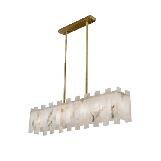 Modern Alabaster Venus Linear Chandelier - Nuvé